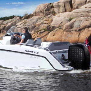 image of Hydrolift electric boat powered by evoy