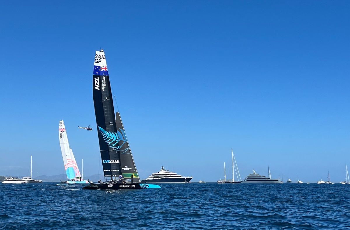 Electric Goldfish boat at SailGP Saint Tropez