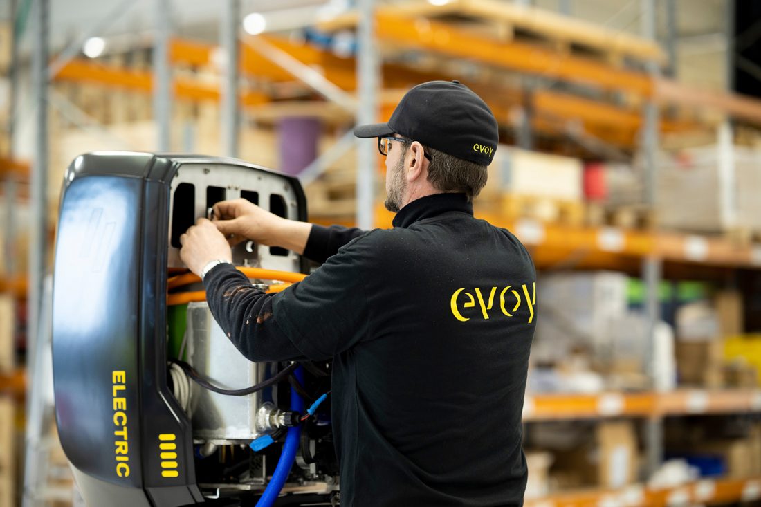 Evoy workshop producing electric motor systems for boats