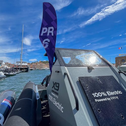 SailGP Grand Prix with Evoy boat as support boat